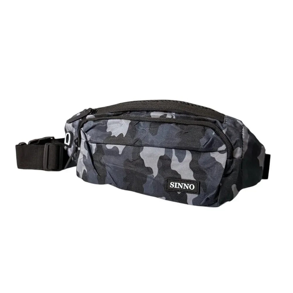 SINNO Crossbody Fanny Pack Unisex Navy Camouflage Multi-Pocket